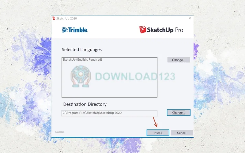 Hướng dẫn cài đặt SketchUp 2020 bước 1