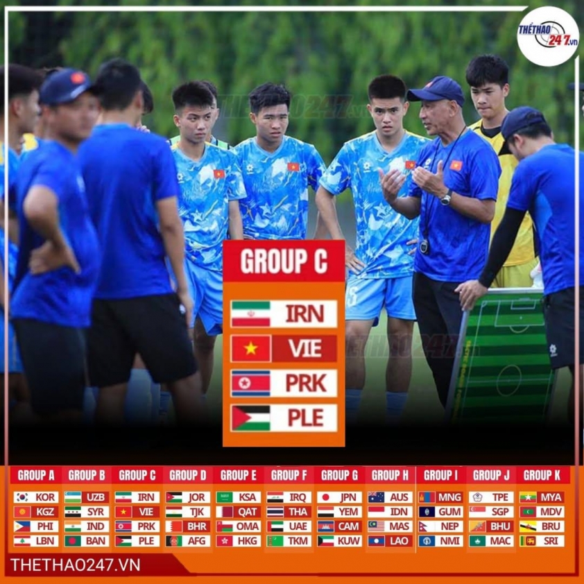 Lịch thi đấu U20 Việt Nam tại vòng loại U20 châu Á 2027 840080